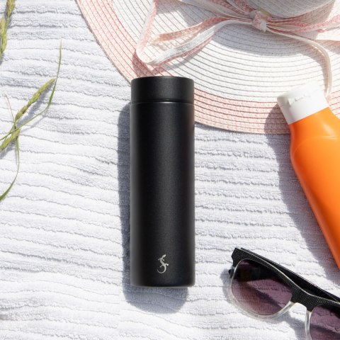 Butelka termiczna, stal nierdzewna, 0,3 l, czarna