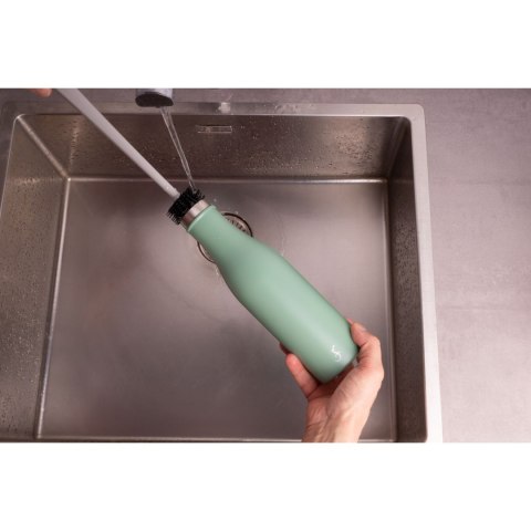 Butelka termiczna, stalowa, 0,5 l, zielona
