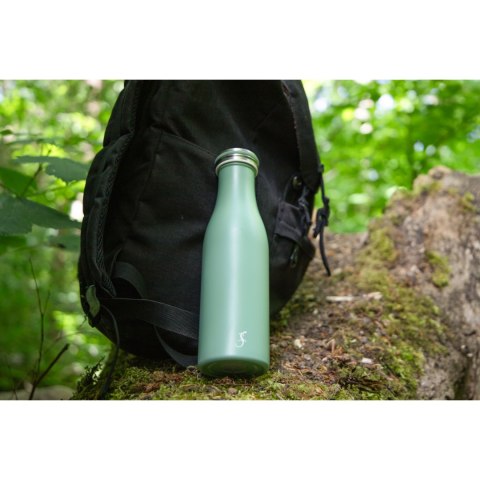 Butelka termiczna, stalowa, 0,5 l, zielona