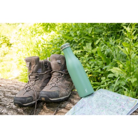 Butelka termiczna, stalowa, 0,5 l, zielona