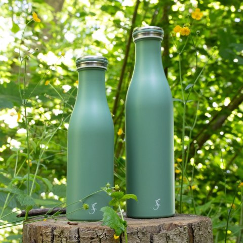 Butelka termiczna, stalowa, 0,5 l, zielona