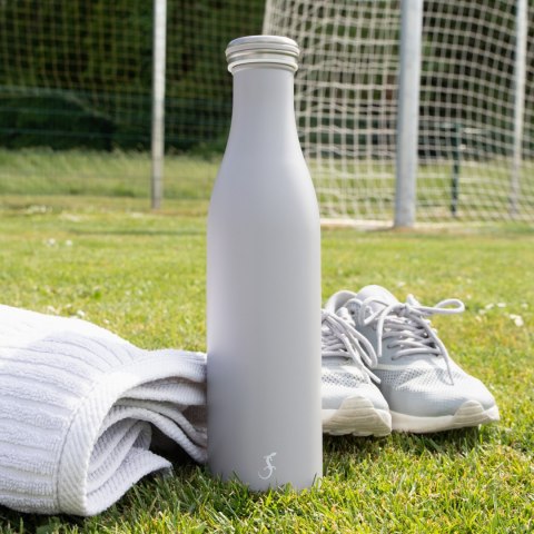 Butelka termiczna, stalowa, 0,75 l, szara