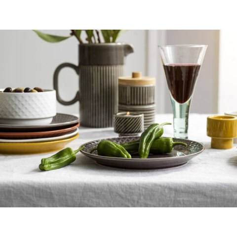 Dzbanek, szary, ceramika, 1,0 l, śred. 11 x 19 cm