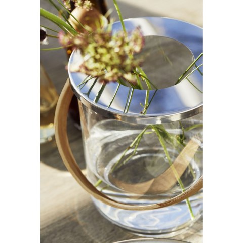 Szklane wiaderko do szampana, wazon lub lampion, śred. 18,5 x 23 cm