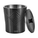 Wiaderko na lód o podwójnych ściankach, stal nierdzewna, 1,5 l, śred. 15 x 18 cm, ciemnoszare