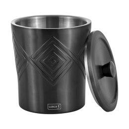 Wiaderko na lód o podwójnych ściankach, stal nierdzewna, 1,5 l, śred. 15 x 18 cm, ciemnoszare