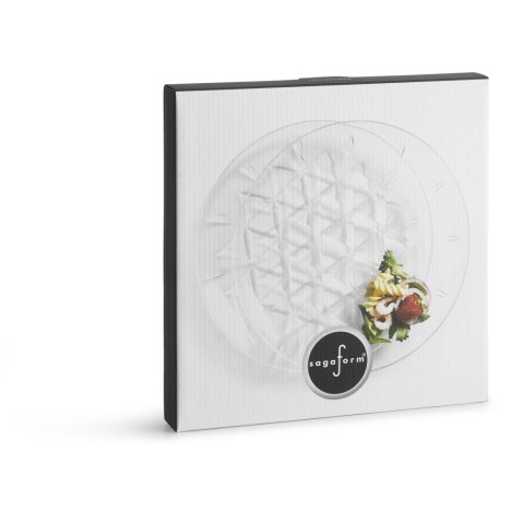 Zestaw talerzy piknikowych, 2 szt., przezroczysty akryl, śred. 26 cm