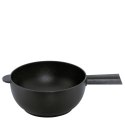 Garnek do fondue serowego, śred. 20 x 10,5 cm, 2,0 l, żeliwo, czarny