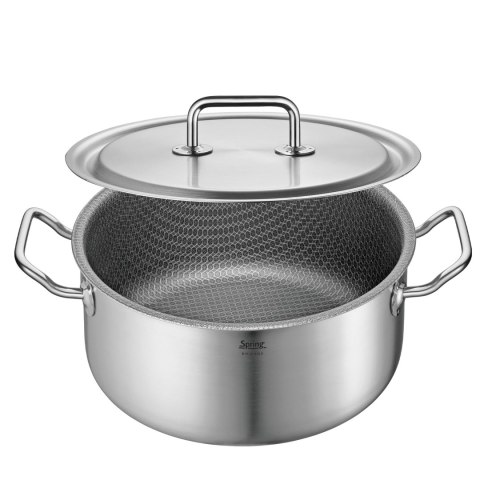 Garnek niski z powłoką nieprzywierającą, stal nierdzewna, śred. 24 cm, 4,7 l