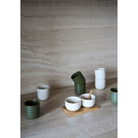 Kubki do grzanego wina, 2 szt., kamionka, 0,18 l, śred. 7 x 7,5 cm, zielone