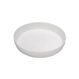 Naczynie żaroodporne, ceramika, 1,7 l, śred. 28 cm, białe