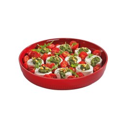 Naczynie żaroodporne, ceramika, 1,7 l, śred. 28 cm, czerwone