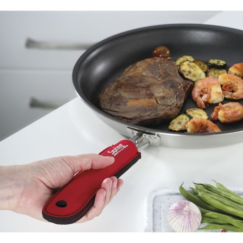 Nakładka na uchwyt do patelni, 20 x 5 cm, neopren, czerwona