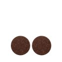Podkładki pod gorące naczynia, 2 szt., korek, śred. 20 cm, ciemnobrązowe