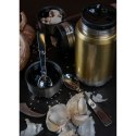 Termos obiadowy ze składaną łyżką Mark, stal nierdzewna/miedź, 0,6 l, śred. 9 x 20 cm, czarny