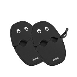 Uchwyty do gorących naczyń, 2 szt., 19 x 12 x 2 cm, neopren, czarne