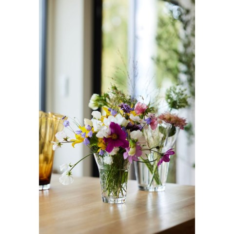 Wazon, szkło, 12,5 x 12 x 14,5 cm, przezroczysty