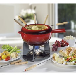 Zestaw do fondue serowego, dla 8 os., 2,0 l, żeliwo, czerwony
