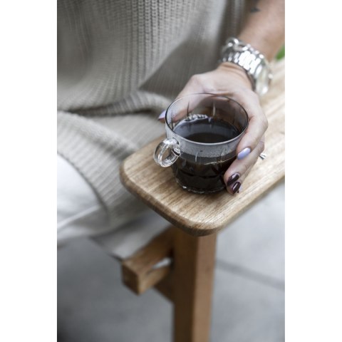 Zestaw filiżanek piknikowych, 4 szt., przezroczysty akryl, 0,2 l, śred. 8 x 8 cm