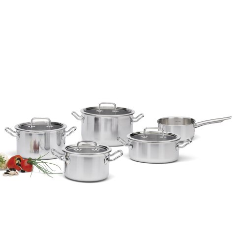 Zestaw garnków, 5 el., stal nierdzewna 18/0