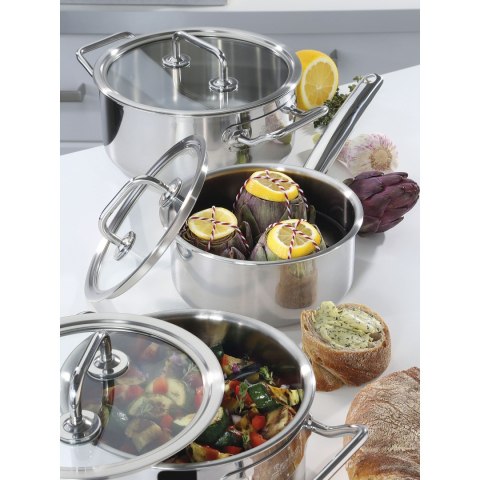 Zestaw garnków, 5 el., stal nierdzewna 18/0