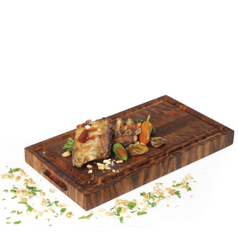 Blok do krojenia typu end grain, drewno akacji, 45 x 25 x 4 cm