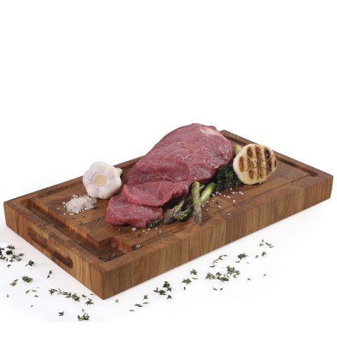 Blok do krojenia typu end grain, drewno dębowe, 45 x 25 x 4 cm