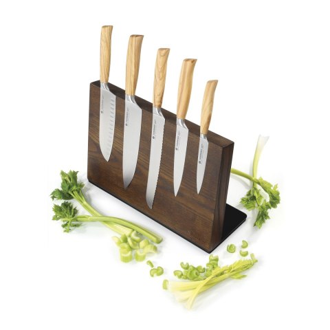 Blok na noże magnetyczny, na 8 noży, 36 x 12,5 x 23 cm, jesion