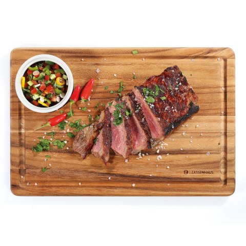 Deska do krojenia i serwowania, akacja, 36 x 23 x 1,5 cm