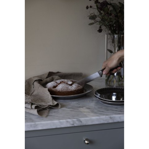 Talerz, szary, ceramika, śred. 27,5 cm