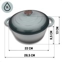 EMALIOWANY GARNEK ŻELIWNY 22cm 3L HAGE SEA SALT