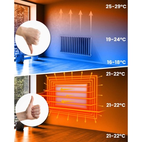 Grzejnik na podczerwień promiennik podczerwieni 800 W Berdsen BD-986