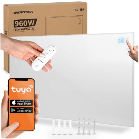 Grzejnik na podczerwień promiennik podczerwieni 960 W Berdsen BD-989 pilot WiFi aplikacja