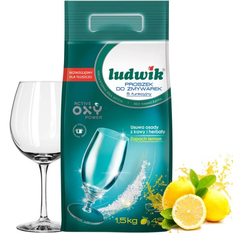 Ludwik 5-funkcyjny Proszek Do Zmywarek Worek 1,5kg LUDWIK