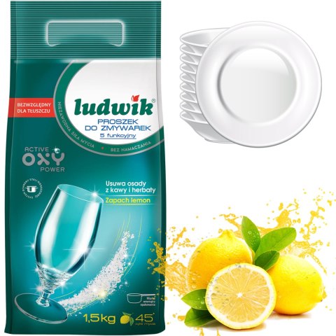Ludwik 5-funkcyjny Proszek Do Zmywarek Worek 1,5kg LUDWIK