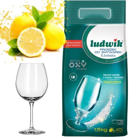 Ludwik 5-funkcyjny Proszek Do Zmywarek Worek 1,5kg LUDWIK