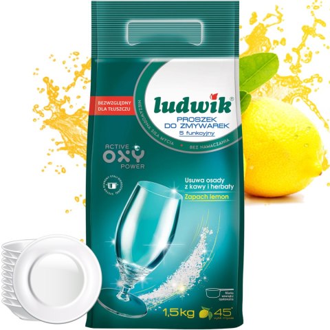 Ludwik 5-funkcyjny Proszek Do Zmywarek Worek 1,5kg LUDWIK