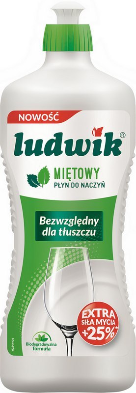 Ludwik Płyn Do Naczyń Miętowy Butelka 900g LUDWIK