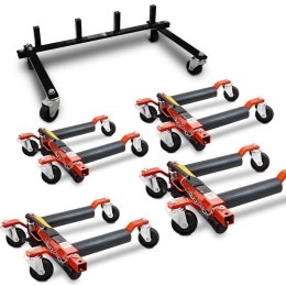 Podnośnik hydrauliczny BITUXX 680 kg 4x pomoc manewrowa czerwona