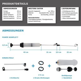 Pompa do napełniania i ekstrakcji płynów BITUXX 200 ml + 500 ml