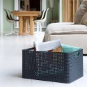 Curver Rattan Style Koszyk Z Pokrywą Szary S