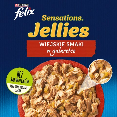 Felix Sensations Jellies Wiejskie Smaki W Galaretce 24x85g