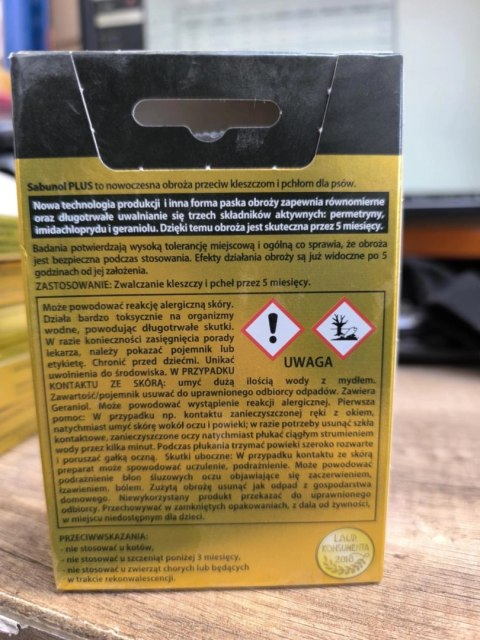 Laboratorium DermaPharm Sabunol Plus Obroża Przeciw Pchłom I Kleszczom Dla Psa 75cm