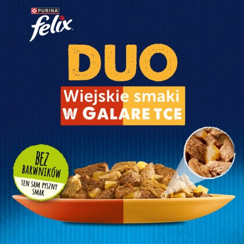 Felix Duo Wiejskie Smaki W Galaretce Z Mięsem 12x85g