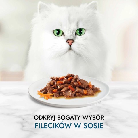 Purina Gourmet Perle Karma dla kotów mini fileciki w sosie z wołowiną i marchewką 85 g