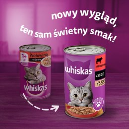 WHISKAS Mokra Karma Dla Kota 1+ Z Wołowiną W Sosie 400g