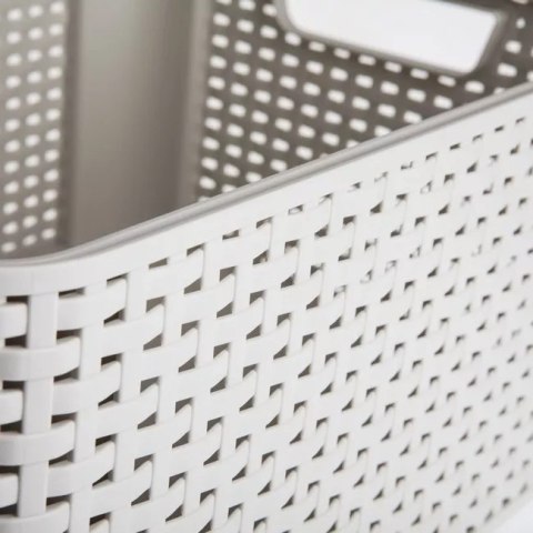 Curver Koszyk Z Pokrywą Rattan Style M Kremowy