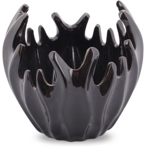 Czarna Miska Dekoracyjna w Kształcie Koralowca