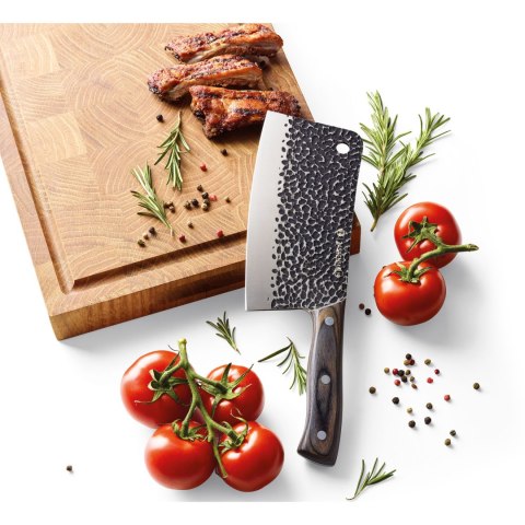 Nóż szefa kuchni w pokrowcu, 17 cm, stal/drewno pakka
