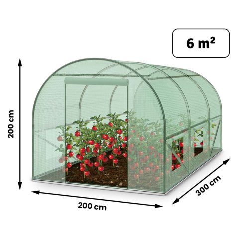 Tunel ogrodowy szklarnia ogrodowa 3 x 2 m (6m2) Plonos